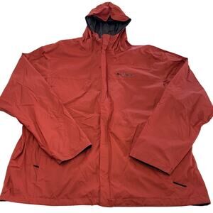 Columbia Watertight II Jacket Mens 2XL XXL Red Hooded Rain Shell Windbreaker
